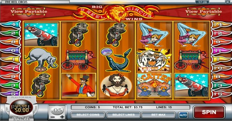 Play in 5 Reel Circus Slot Online from Rival Gaming for free now | www.joerubinfine.com