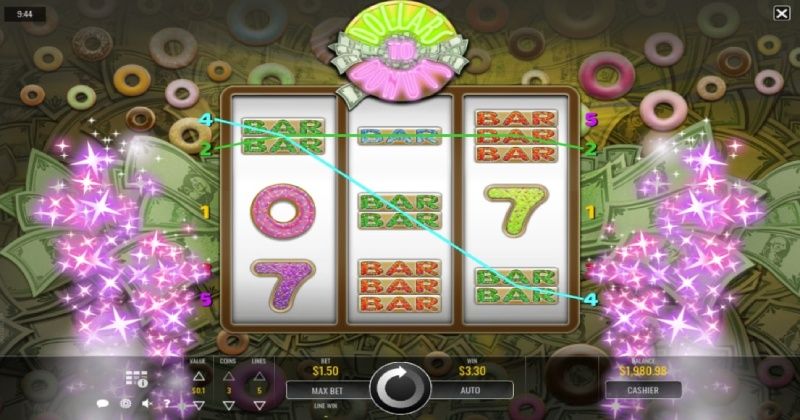 Play in Dollars to Donuts Slot Online from Rival Gaming for free now | www.joerubinfine.com